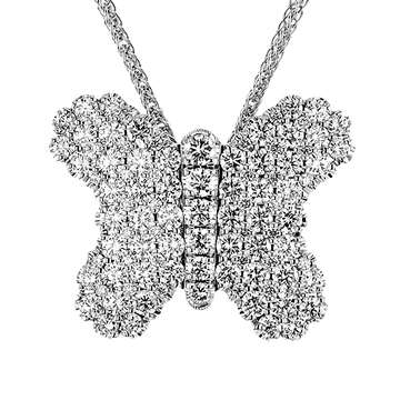 Diamond Encrusted Butterfly Pendant in 18k Gold - Simon G. Jewelry