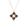 Roberto Coin Rose Gold Venetian Princess Medium Grey Titanium Necklace