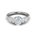 Vlora White Gold Diamond Side Stone Engagement Ring Mounting
