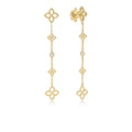 Roberto Coin Yellow Gold Diamond Principessa Drop Earrings