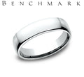Benchmark White Gold Euro Comfort Fit Wedding Band
