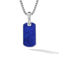 David Yurman Sterling Silver Chevron Tag Lapis Lazuli Enhancer
