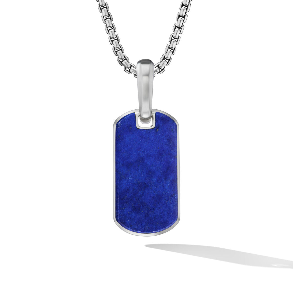 David Yurman Sterling Silver Chevron Tag Lapis Lazuli Enhancer