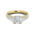 Vlora Yellow Gold Pave Diamond Engagement Ring Mounting