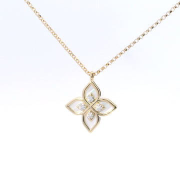Yellow Gold Venetian Princess Diamond Mother of Pearl Pendant Necklace - Roberto Coin