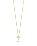 Roberto Coin Yellow Gold Baby Cross Diamond Necklace