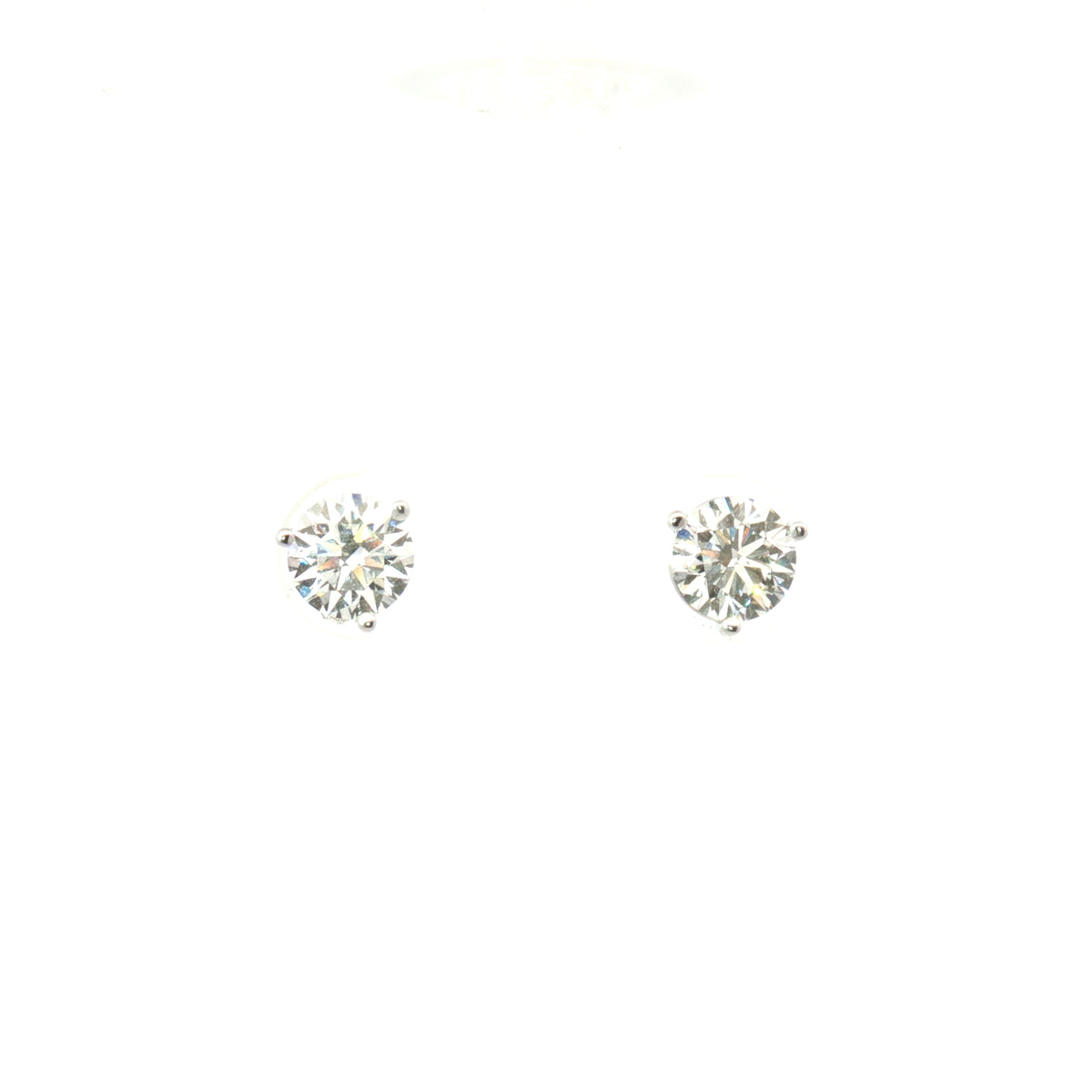 White Gold Diamond Stud Earrings