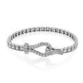 Simon G White Gold Diamond Buckle Bracelet