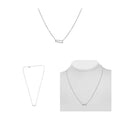 White Gold Diamond Box Station Necklace