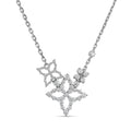 Roberto Coin White Gold Princess Triple Flower Diamond Necklace