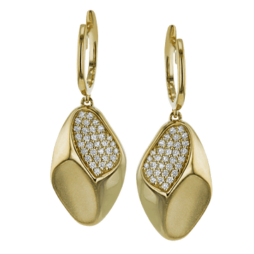 Earring in 18K Gold with Diamonds - Simon G. Jewelry