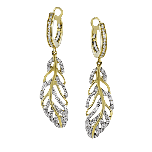 Earring in 18k Gold with Diamonds - Simon G. Jewelry