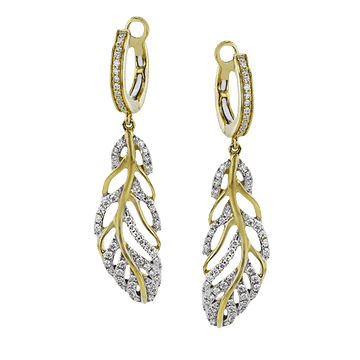 Earring in 18k Gold with Diamonds - Simon G. Jewelry