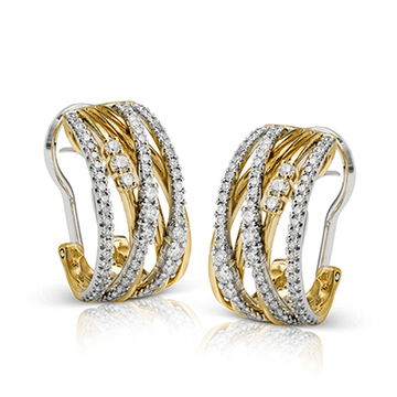 Earring in 18k Gold with Diamonds - Simon G. Jewelry