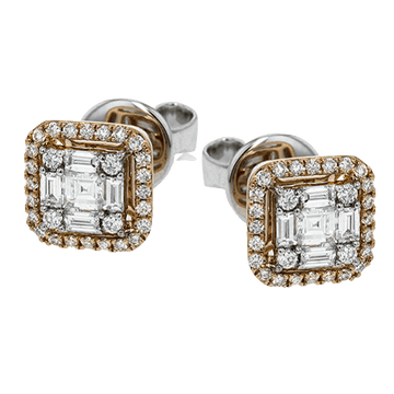 Earring Stud in 18K Gold and Diamonds - Simon G. Jewelry