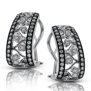 Earrings in 18k Gold with Diamonds - Simon G. Jewelry