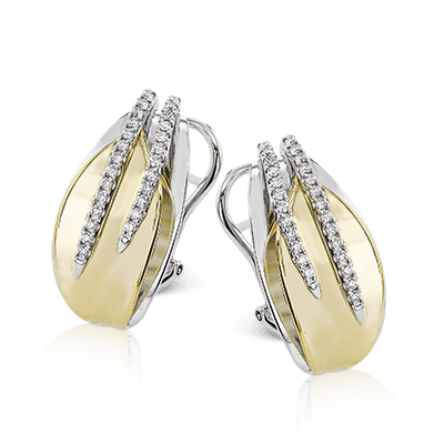 Earrings in 18k Gold with Diamonds - Simon G. Jewelry