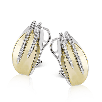 Earrings in 18k Gold with Diamonds - Simon G. Jewelry