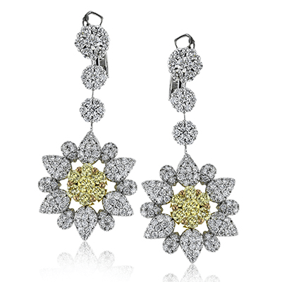 Earrings in 18k Gold with Diamonds - Simon G. Jewelry