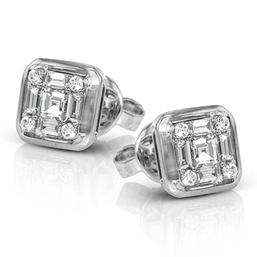 Earrings in 18k Gold with Diamonds - Simon G. Jewelry