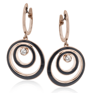 Earrings in 18k Gold with Diamonds - Simon G. Jewelry