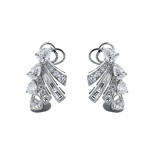 Earrings in 18k Gold with Diamonds - Simon G. Jewelry