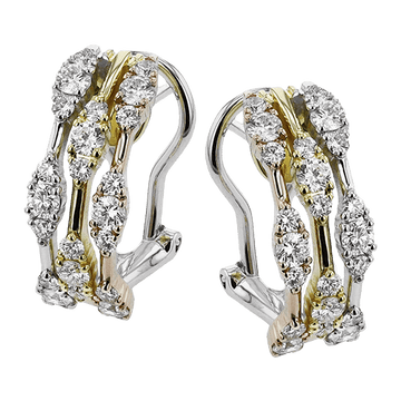 Earrings in 18k Gold with Diamonds - Simon G. Jewelry