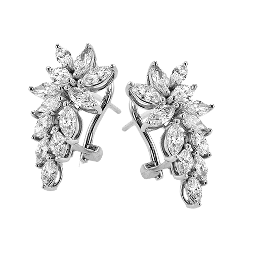 Earrings in 18k Gold with Diamonds - Simon G. Jewelry