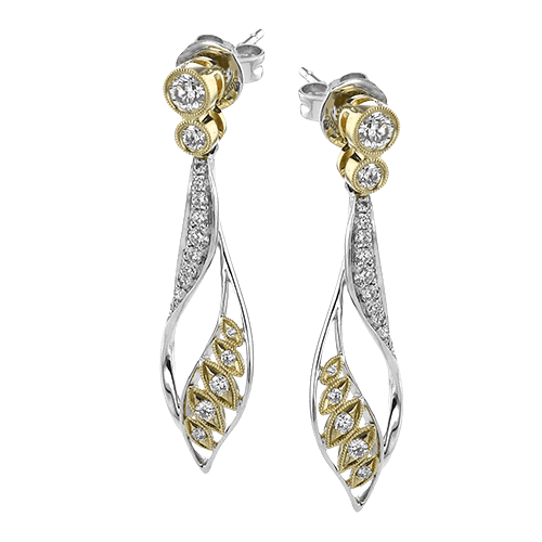 Earrings in 18k Gold with Diamonds - Simon G. Jewelry