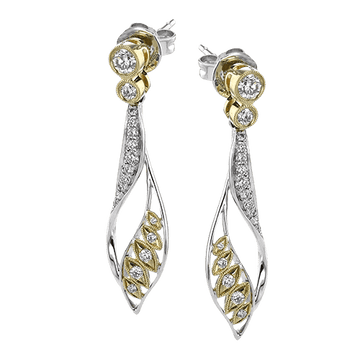 Earrings in 18k Gold with Diamonds - Simon G. Jewelry