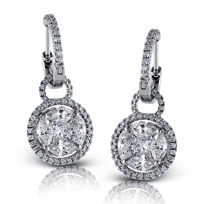 Earrings in 18k Gold with Diamonds - Simon G. Jewelry