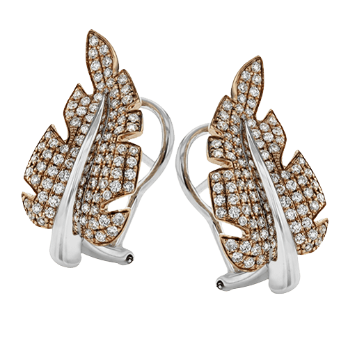 Earrings in 18k Gold with Diamonds - Simon G. Jewelry