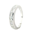 White Gold Channel Set Princess Diamond Wedding Band