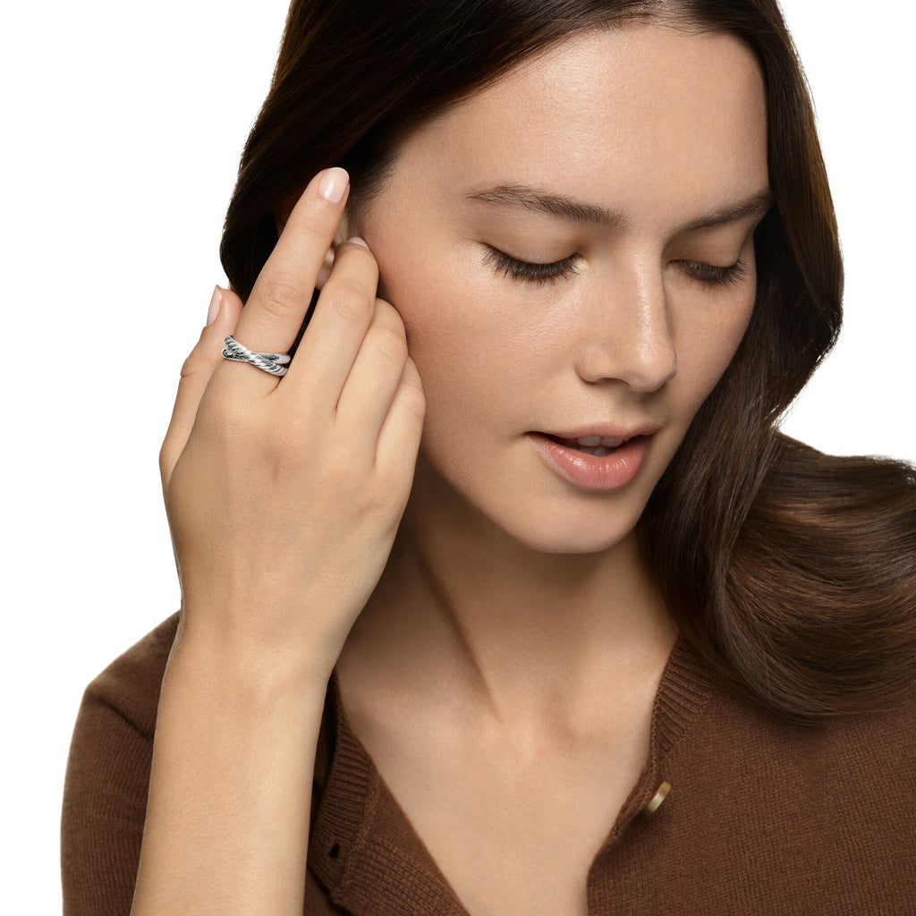 David Yurman Bold Crossover Sterling Silver Ring