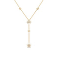 David Yurman Yellow Gold Starburst Y Diamond Necklace