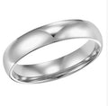 White Gold Low Dome Comfort Fit Wedding Band