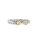 David Yurman Sterling Silver and Yellow Gold Modern Cable Open Ring