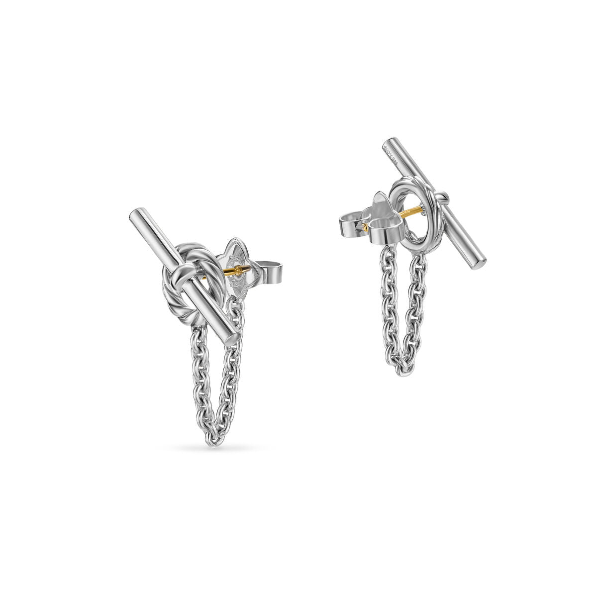 David Yurman Sterling Silver Mercer Bold Toggle Earrings