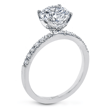 Engagement Ring in 18k Gold with Diamonds - Simon G. Jewelry