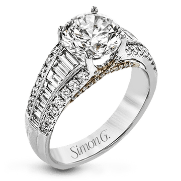 Engagement Ring in 18k Gold with Diamonds - Simon G. Jewelry