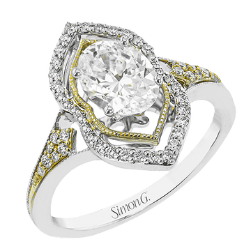 Engagement Ring in 18k Gold with Diamonds - Simon G. Jewelry