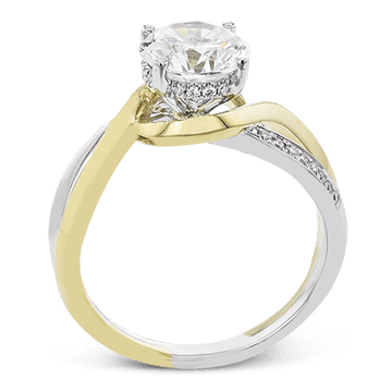 Engagement Ring in 18K Gold with Diamonds - Simon G. Jewelry