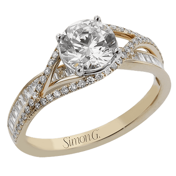 Engagement Ring in 18K Gold with Diamonds - Simon G. Jewelry