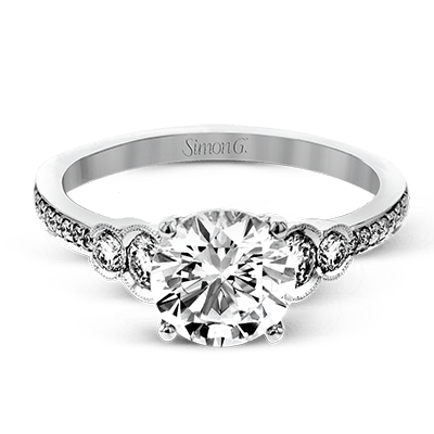 Engagement Ring in 18k Gold with Diamonds - Simon G. Jewelry