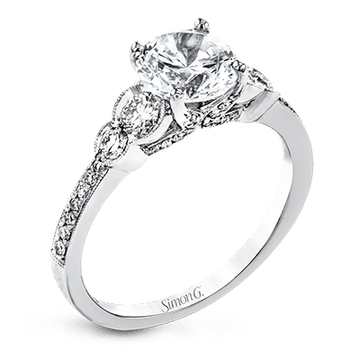 Engagement Ring in 18k Gold with Diamonds - Simon G. Jewelry