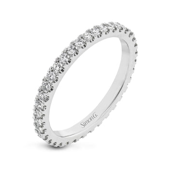 Eternity Wedding Band in 18k Gold with Diamonds - Simon G. Jewelry