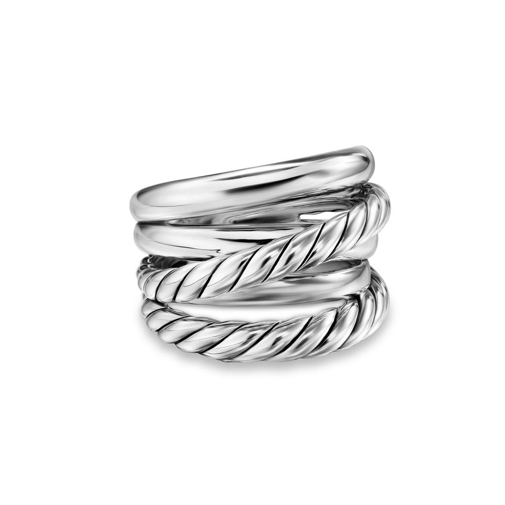 David Yurman Sterling Silver Bold Crossover 5-Row Ring