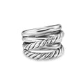 David Yurman Sterling Silver Bold Crossover 5-Row Ring