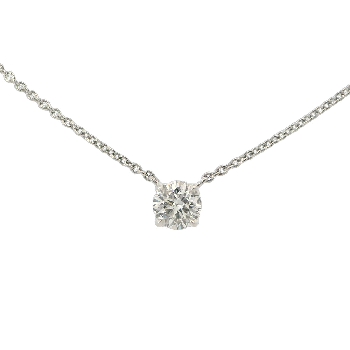 Forevermark Platinum Solitaire Diamond Pendant Necklace