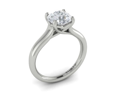 Vlora White Gold Solitaire Engagement Ring Mounting
